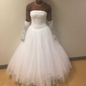 Beautiful white ball gown.